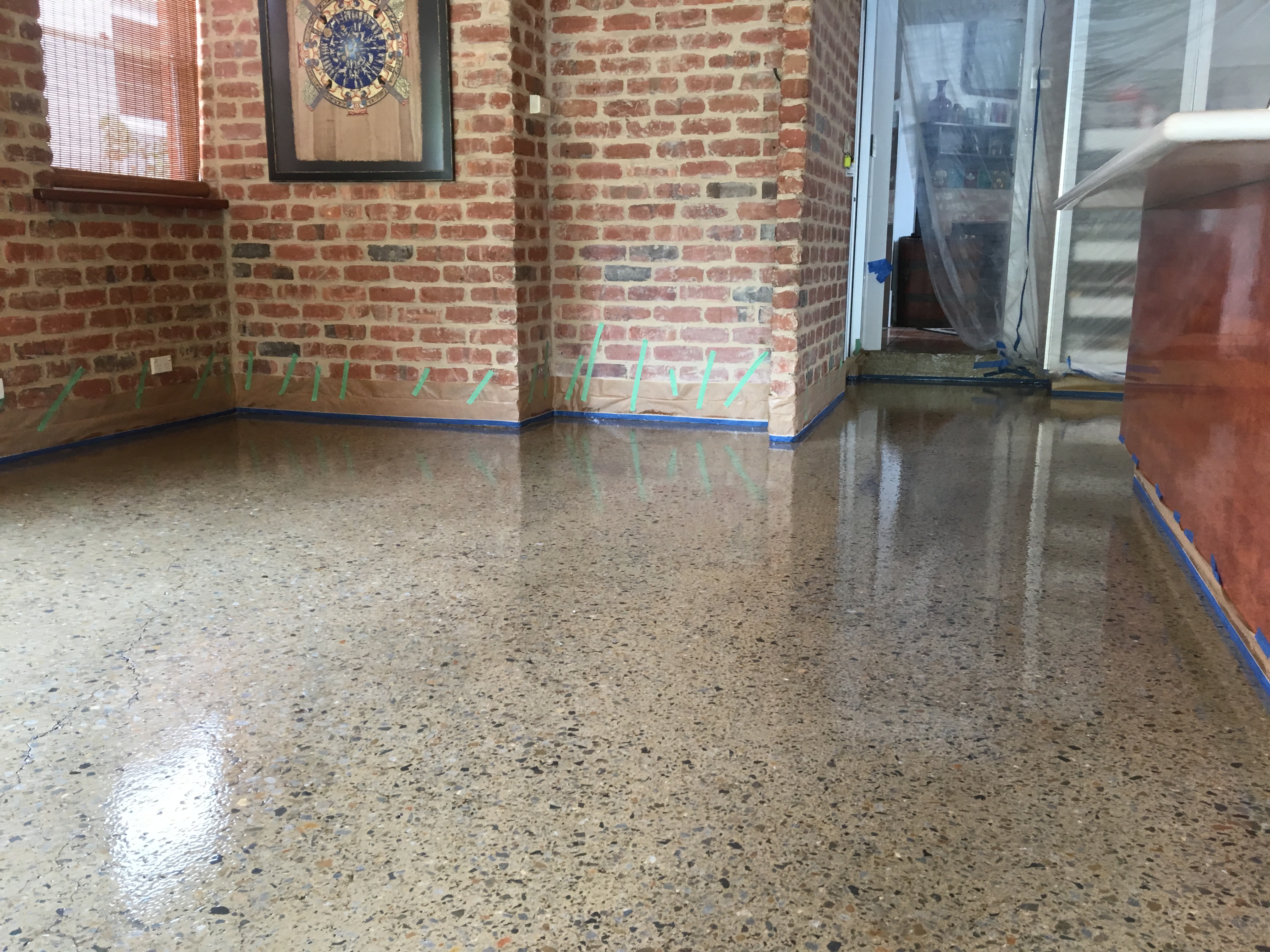Polished Concrete Kitchen Floor
